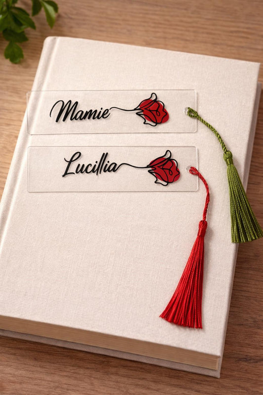 Marque-page personnalisé avec prénom.