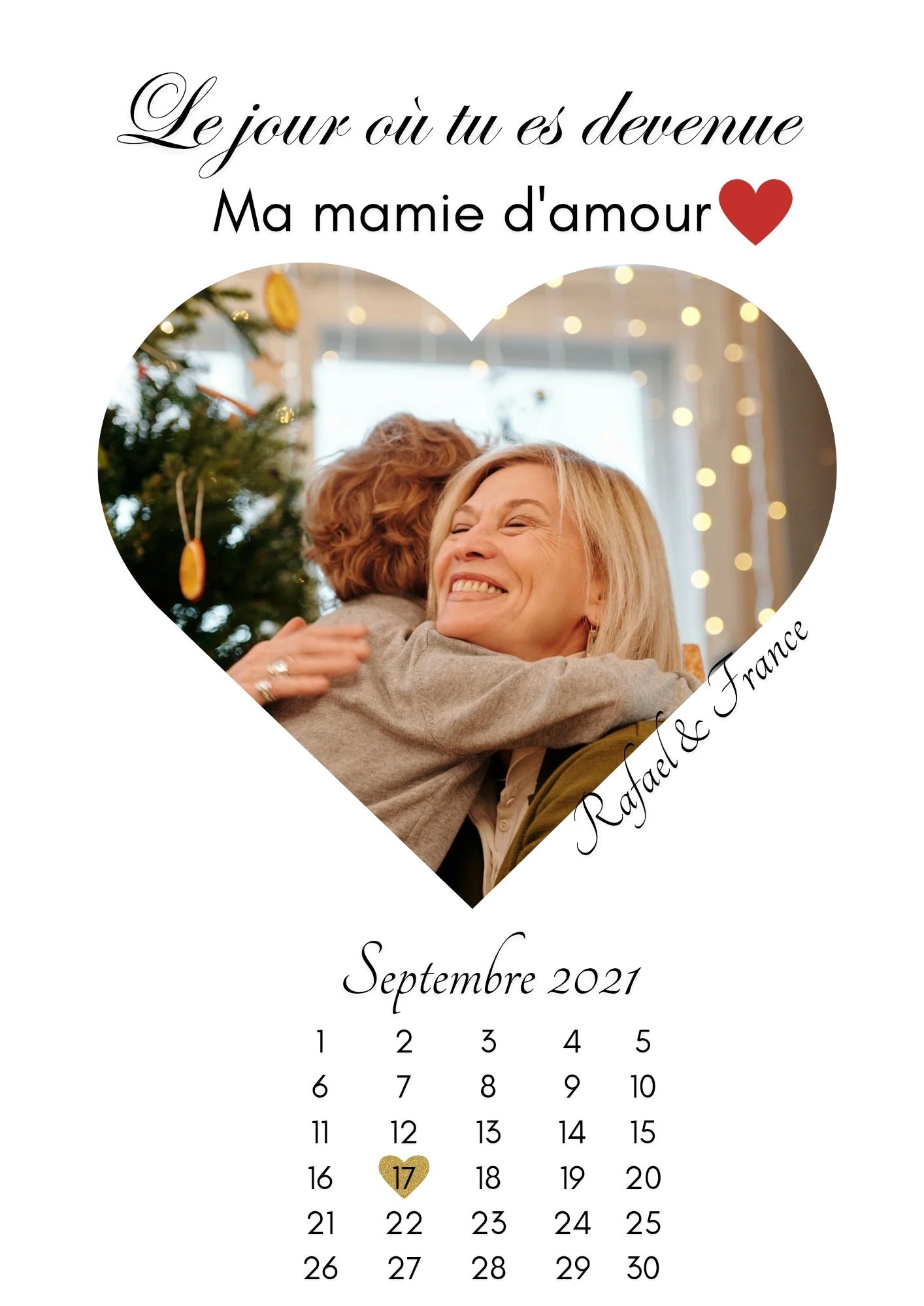 Affiche personnalisée mamie