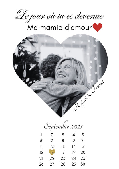 Affiche personnalisée mamie