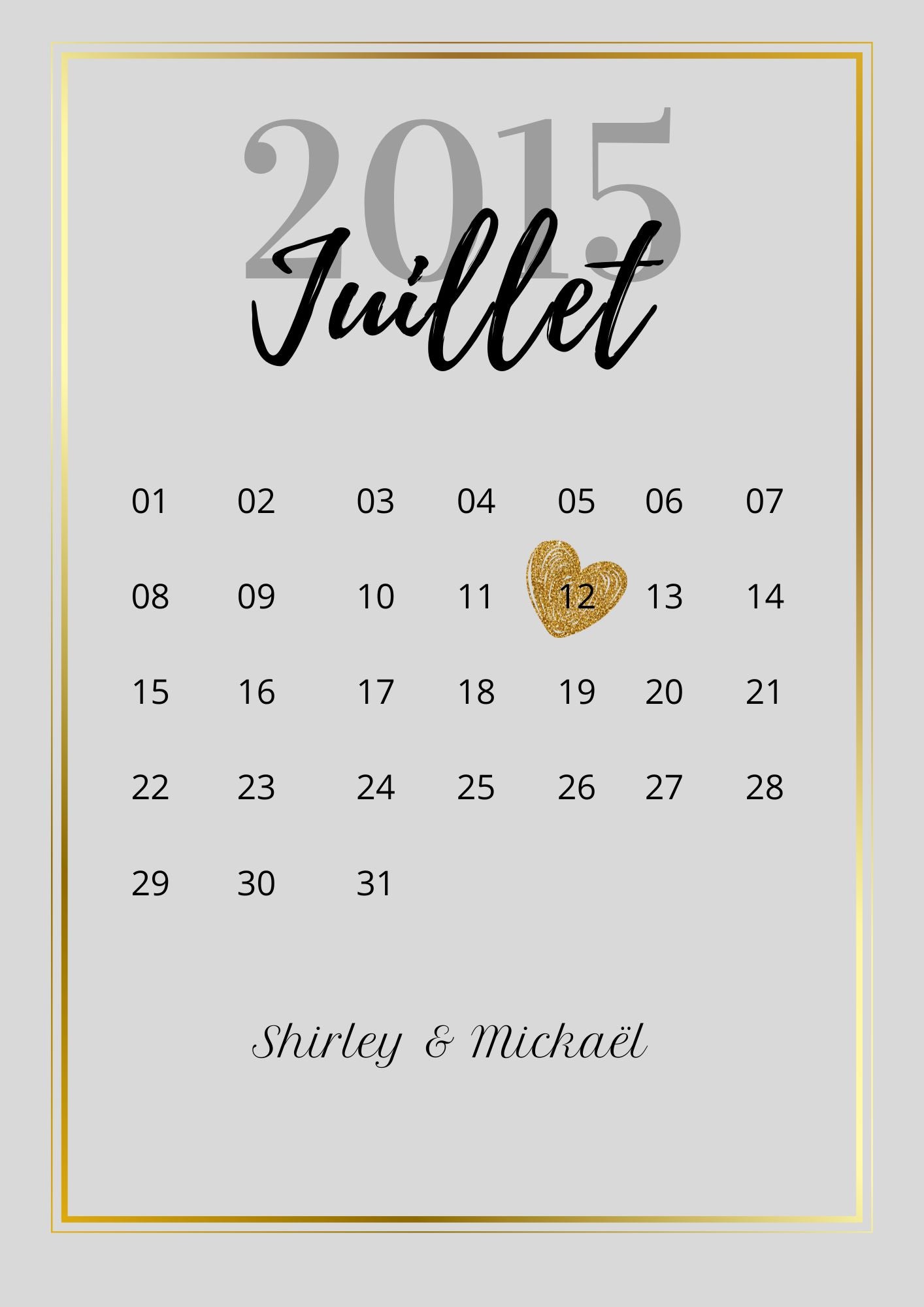 Affiche Personnalisée, cadeau personnalisé pour couple