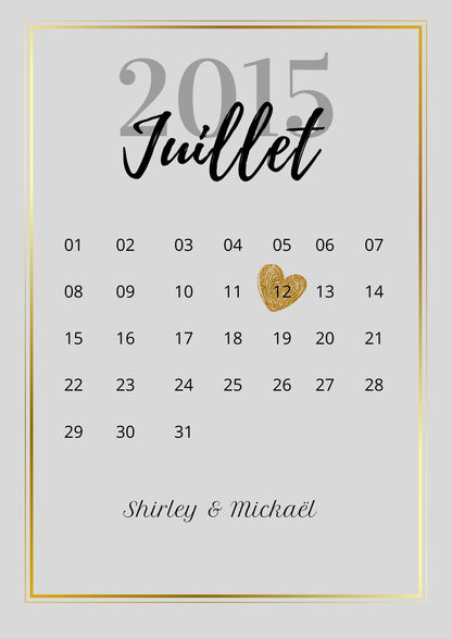 Affiche Personnalisée, cadeau personnalisé pour couple