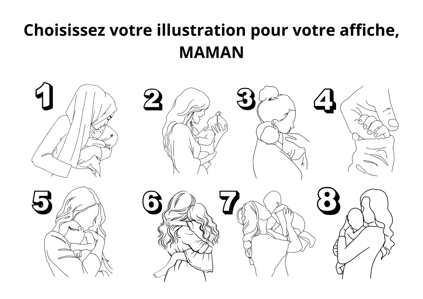 Affiche maman personnalisée - cadeau personnalisé maman avec photos