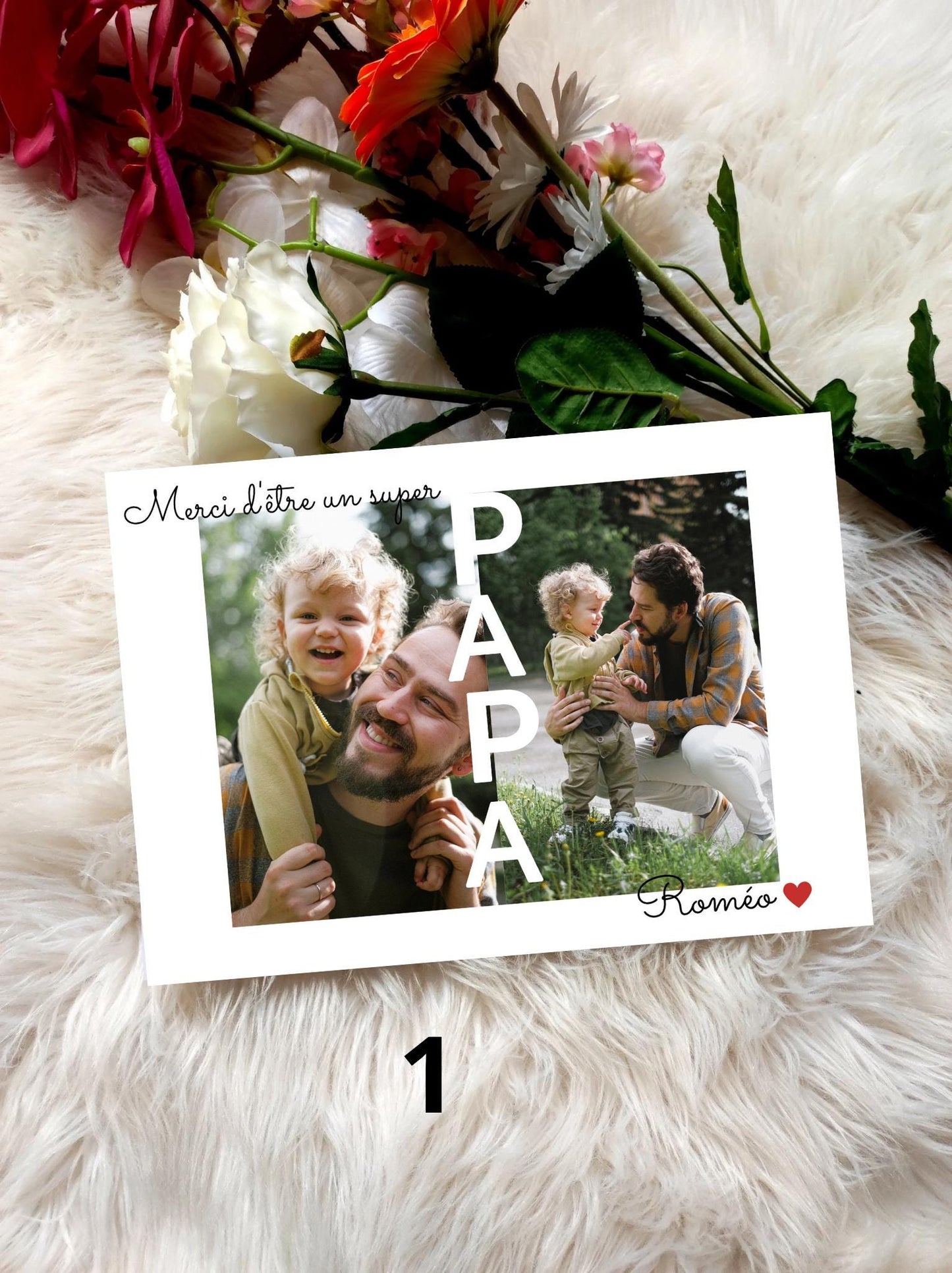 Affiche papa personnalisée avec photos, cadeau pour papa, cadeau pour la fête des pères