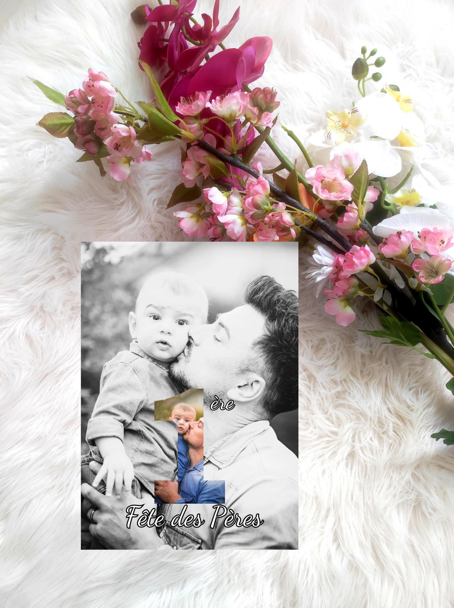 Affiche papa personnalisée avec photos, cadeau pour papa, cadeau pour la fête des pères