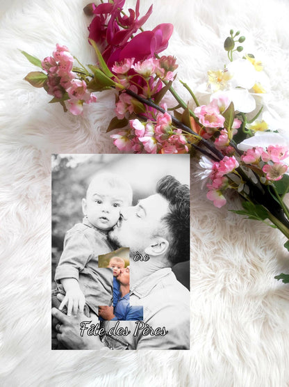 Affiche papa personnalisée avec photos, cadeau pour papa, cadeau pour la fête des pères