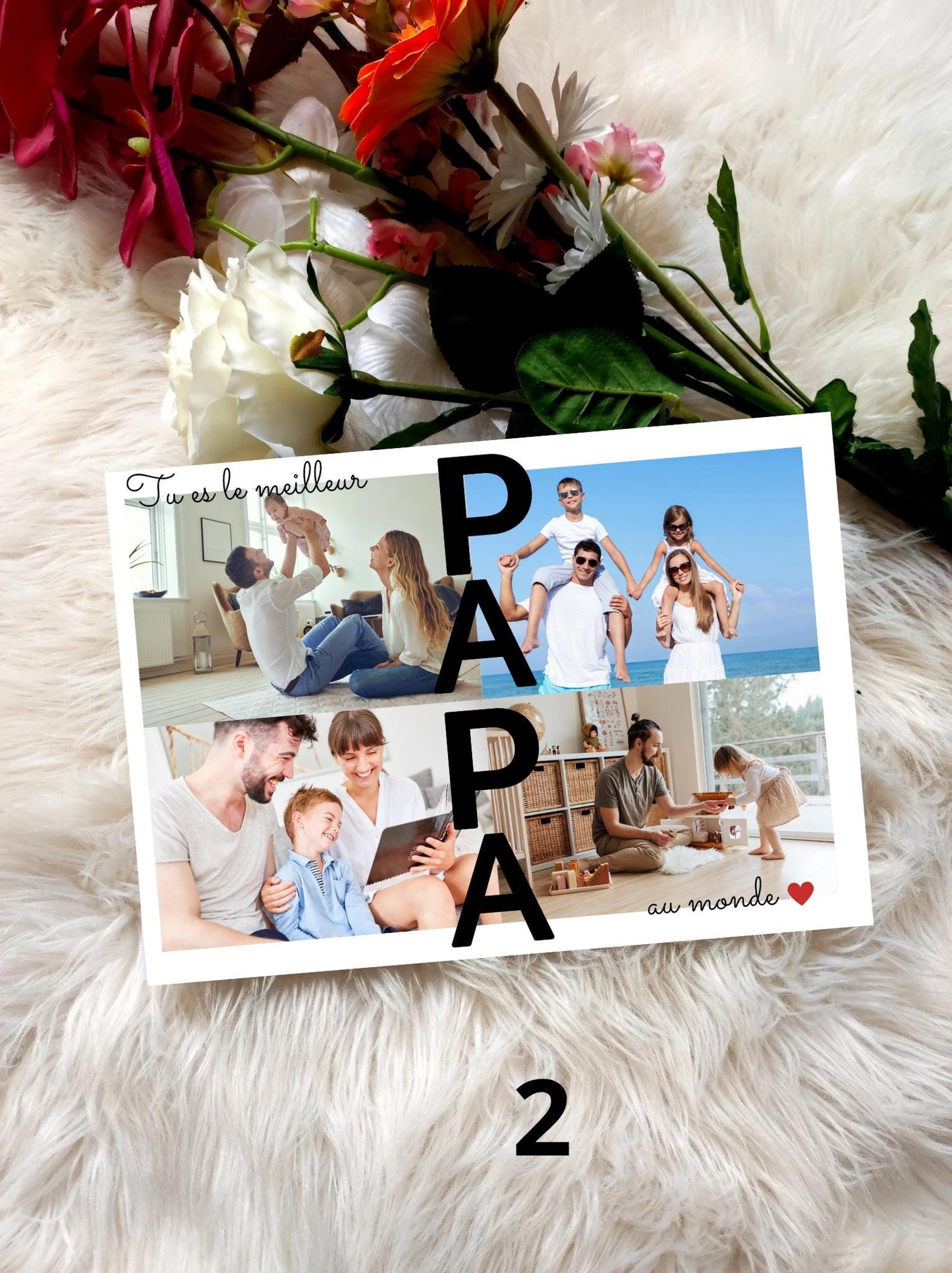 Affiche papa personnalisée avec photos, cadeau pour papa, cadeau pour la fête des pères