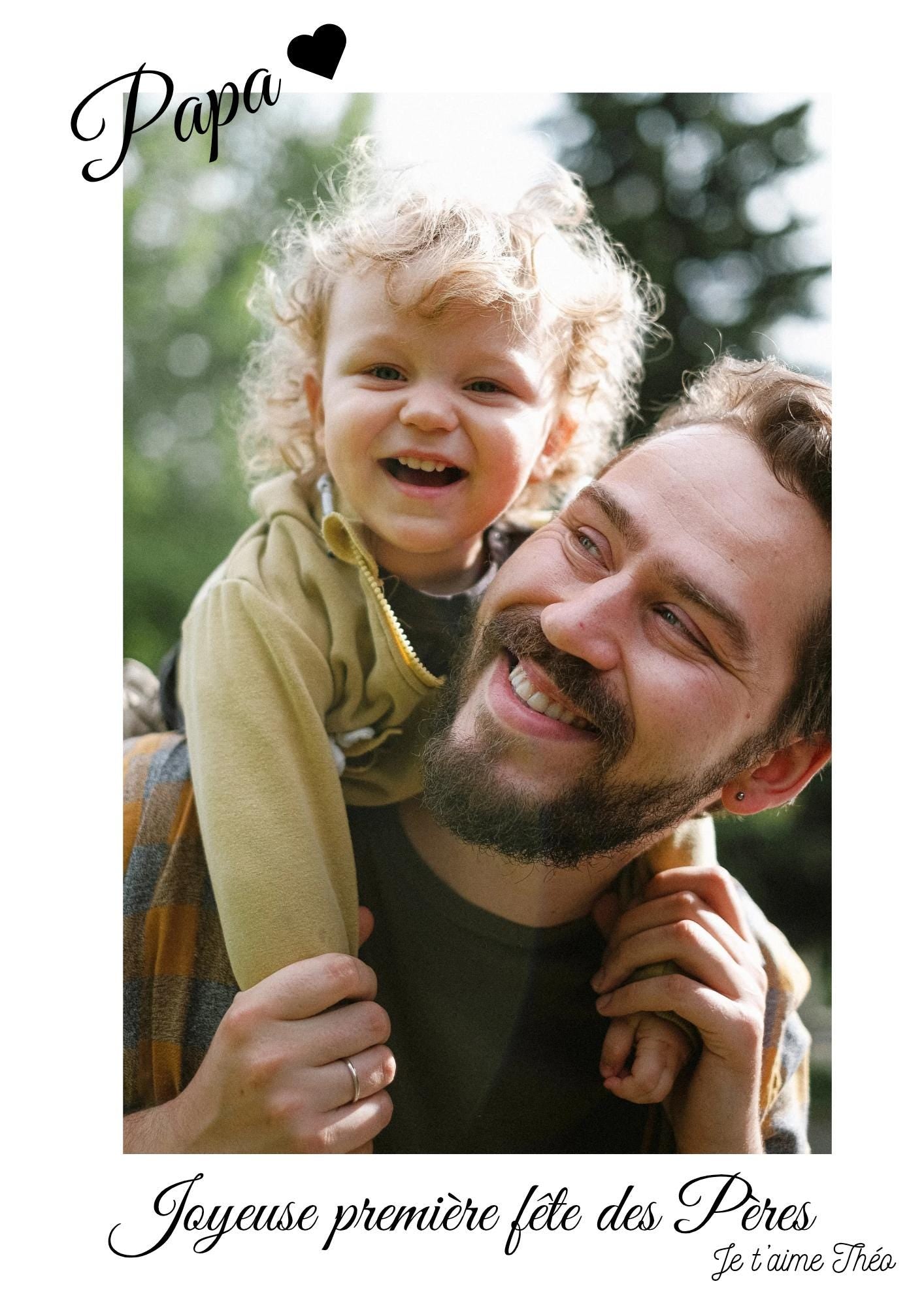 Affiche papa personnalisée avec photos, cadeau pour papa, cadeau pour la fête des pères