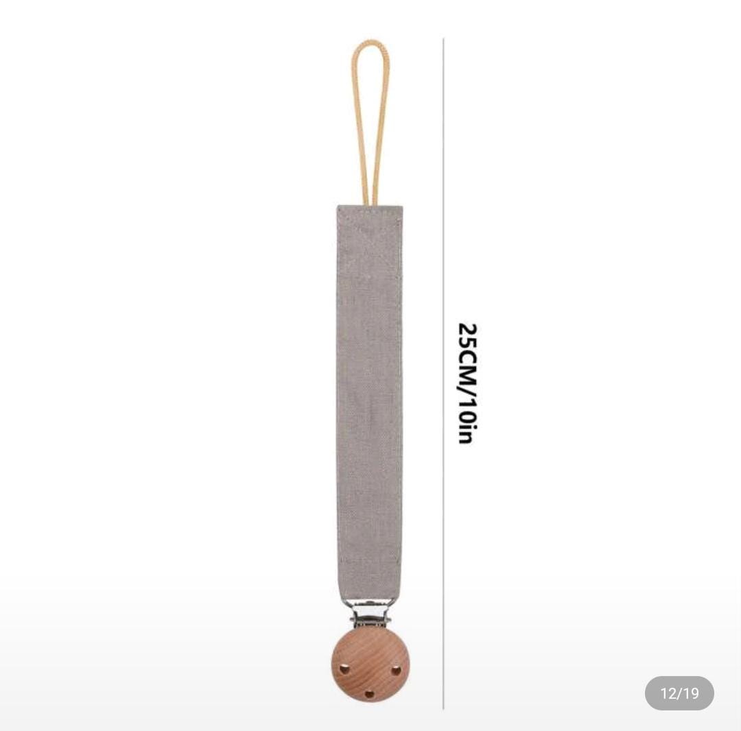 Attache tétine personnalisée en gaze de coton - Attache sucette -cadeau naissance - accessoires bébé