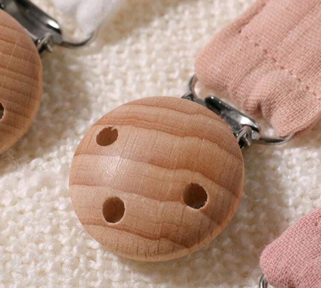 Attache tétine personnalisée en gaze de coton - Attache sucette -cadeau naissance - accessoires bébé