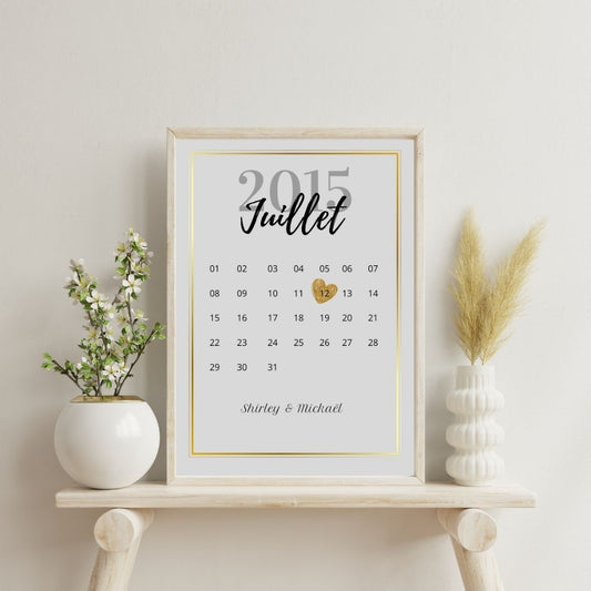 Affiche Personnalisée, cadeau personnalisé pour couple