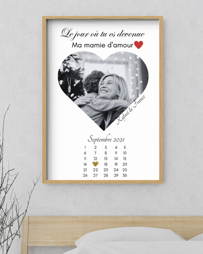 Affiche personnalisée mamie