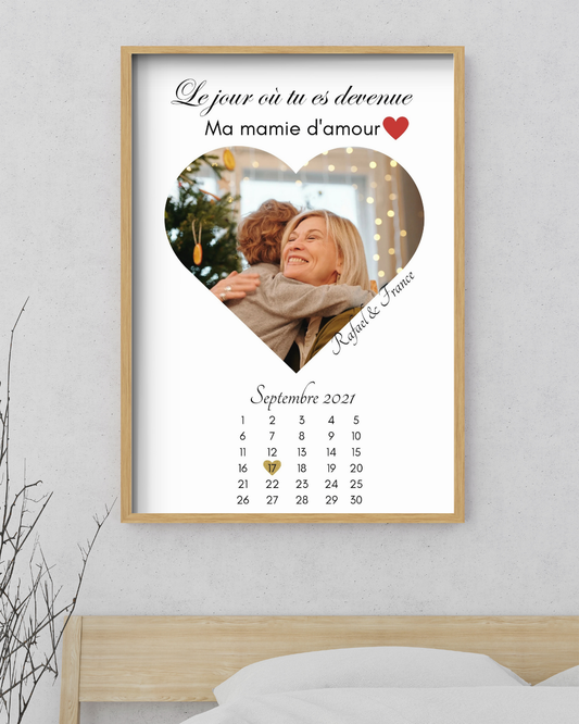 Affiche personnalisée mamie
