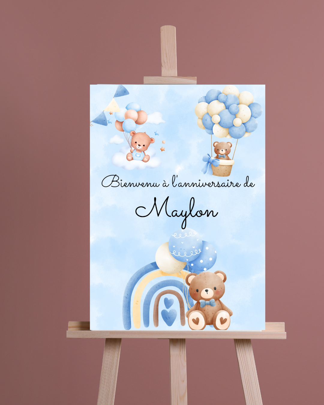 Affiche bienvenue pour anniversaire- Décoration - anniversaire personnalisée