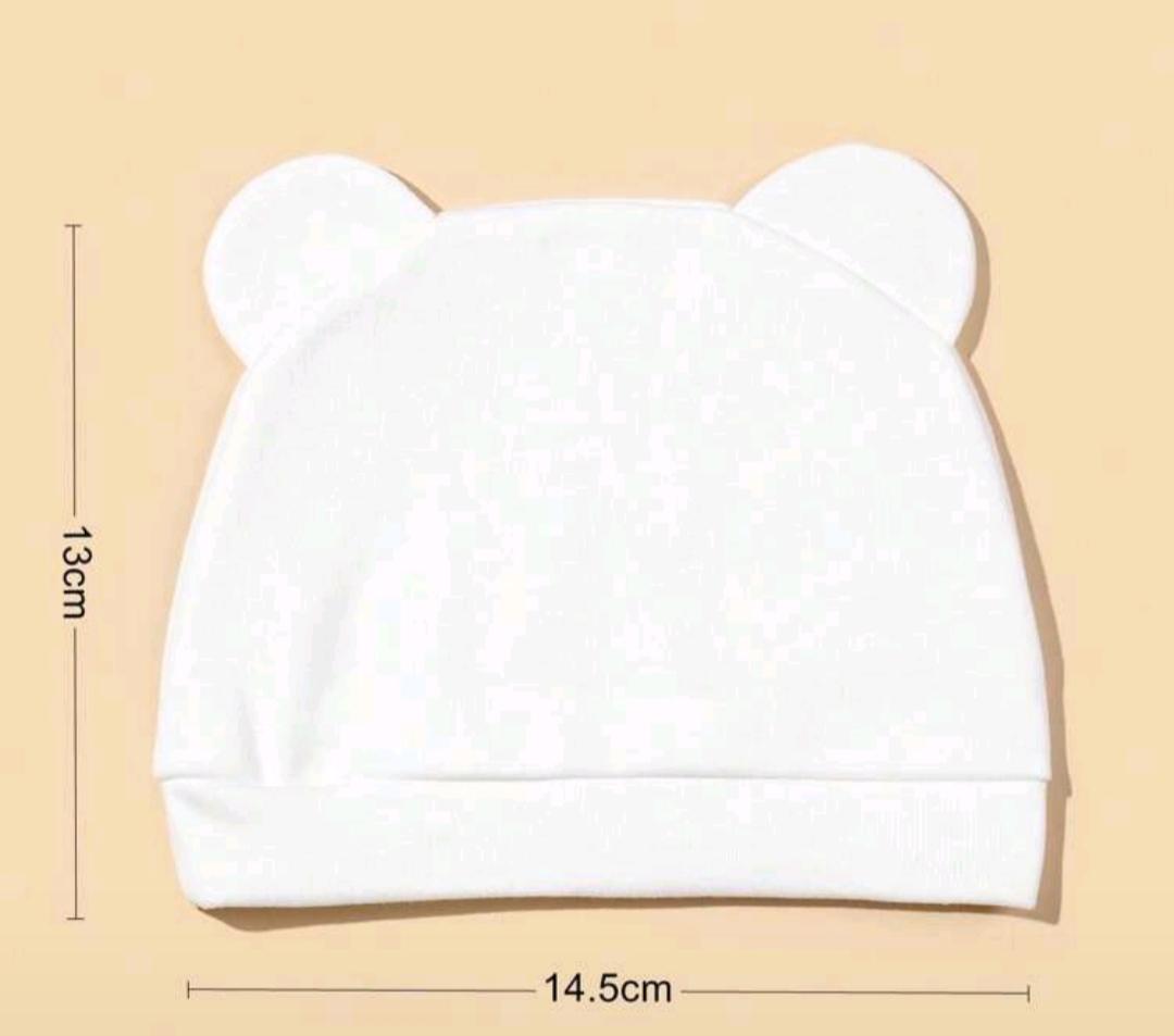 Bonnet naissance personnalisé ourson