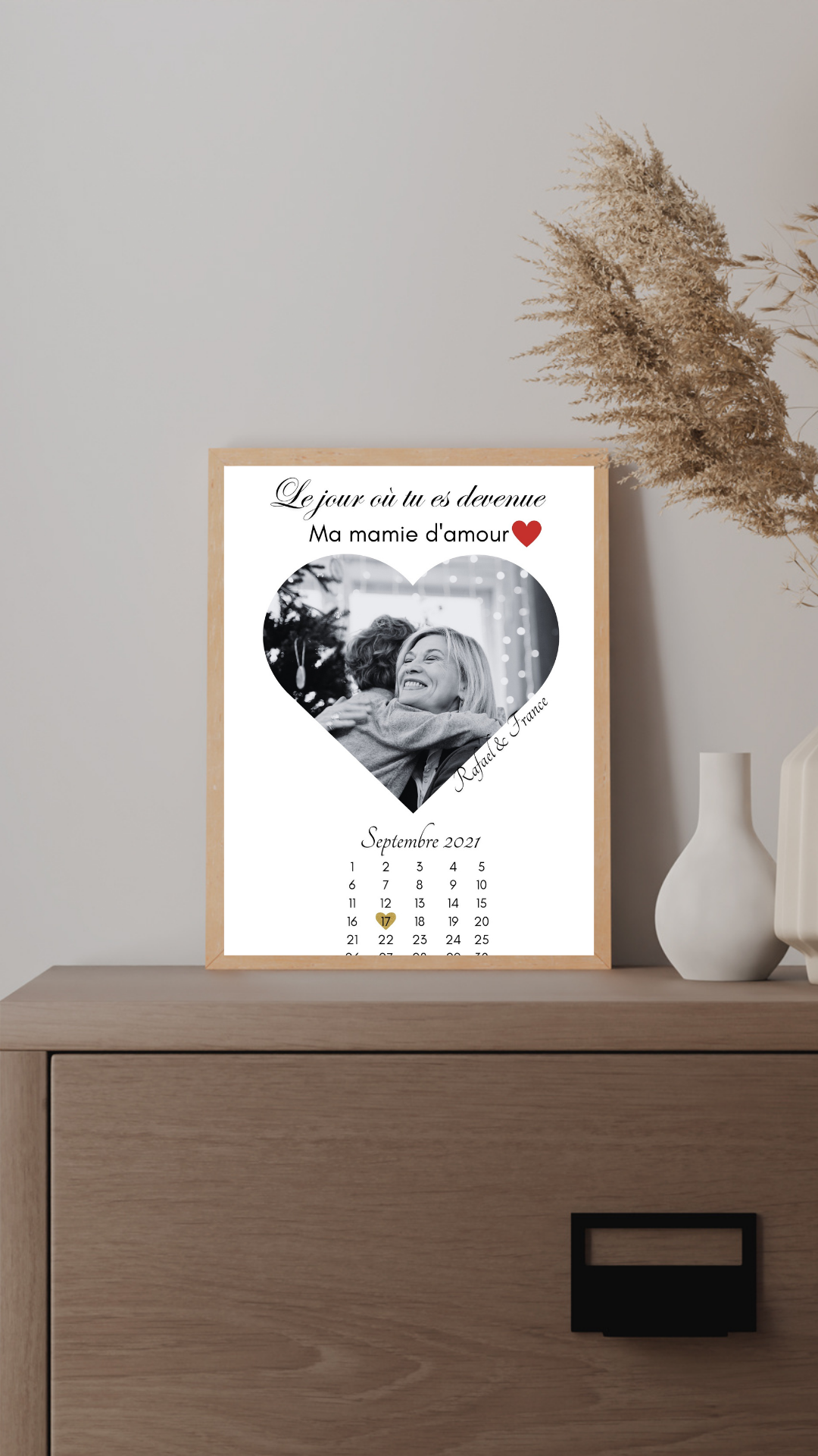 Affiche personnalisée mamie