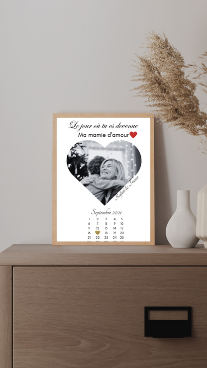 Affiche personnalisée mamie