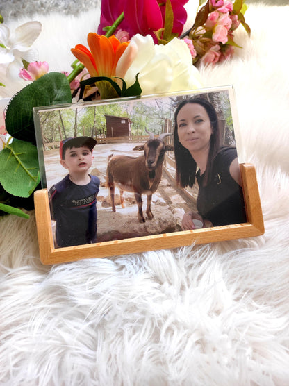 Cadeau photo personnalisé, plaque photo personnalisée avec support