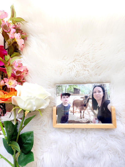 Cadeau photo personnalisé, plaque photo personnalisée avec support