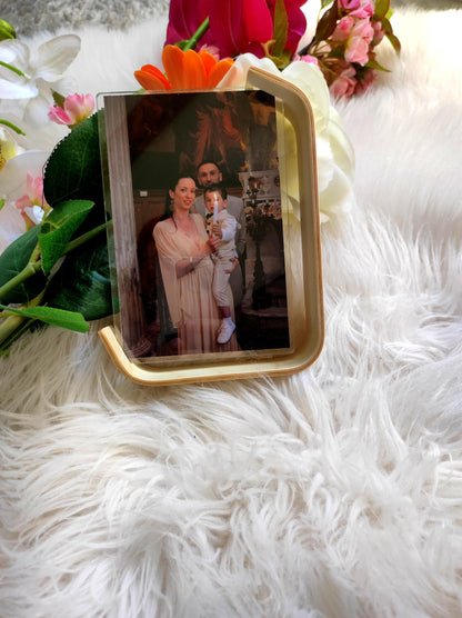 Cadeau photo personnalisé, plaque photo personnalisée avec support