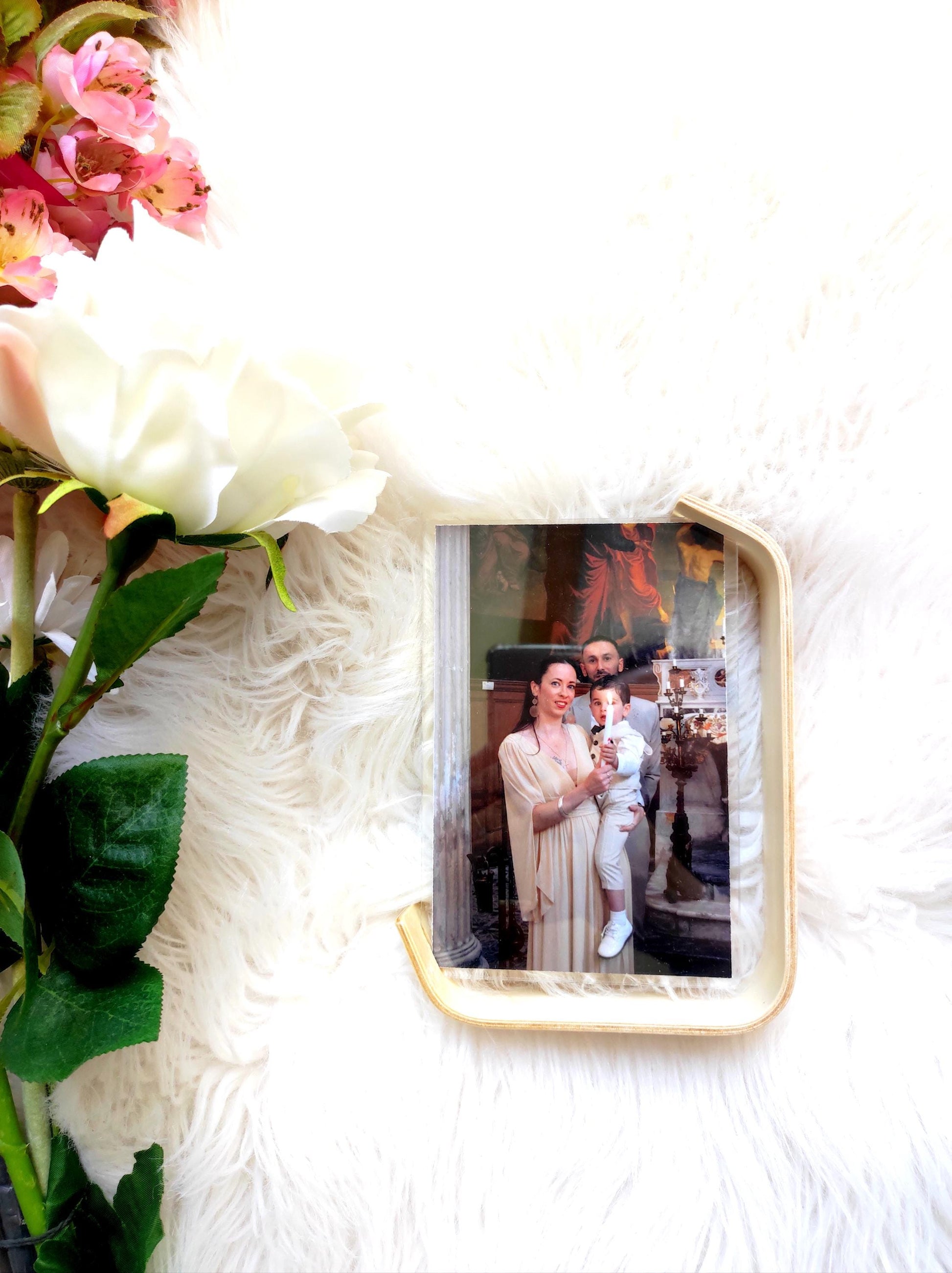 Cadeau photo personnalisé, plaque photo personnalisée avec support