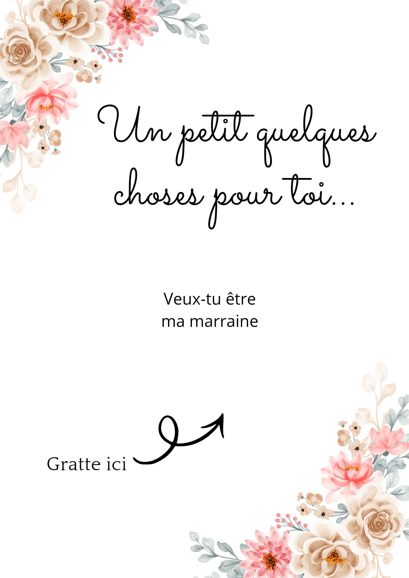 Carte à gratter, annonce grossesse, annonce pour une surprise.