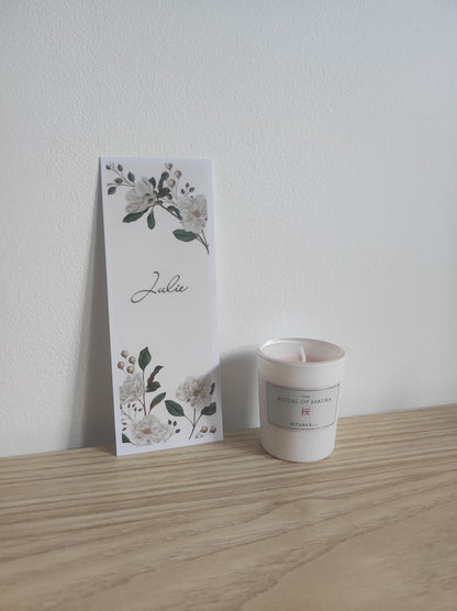 Marque-page fleural, personnalisée prénom