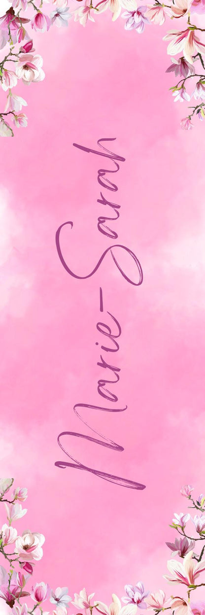 Marque-page fleural, personnalisée prénom