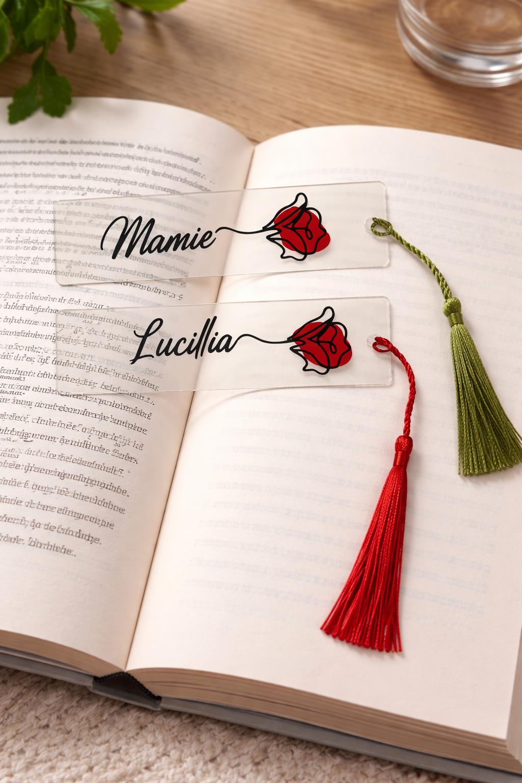 Marque-page personnalisé avec prénom.