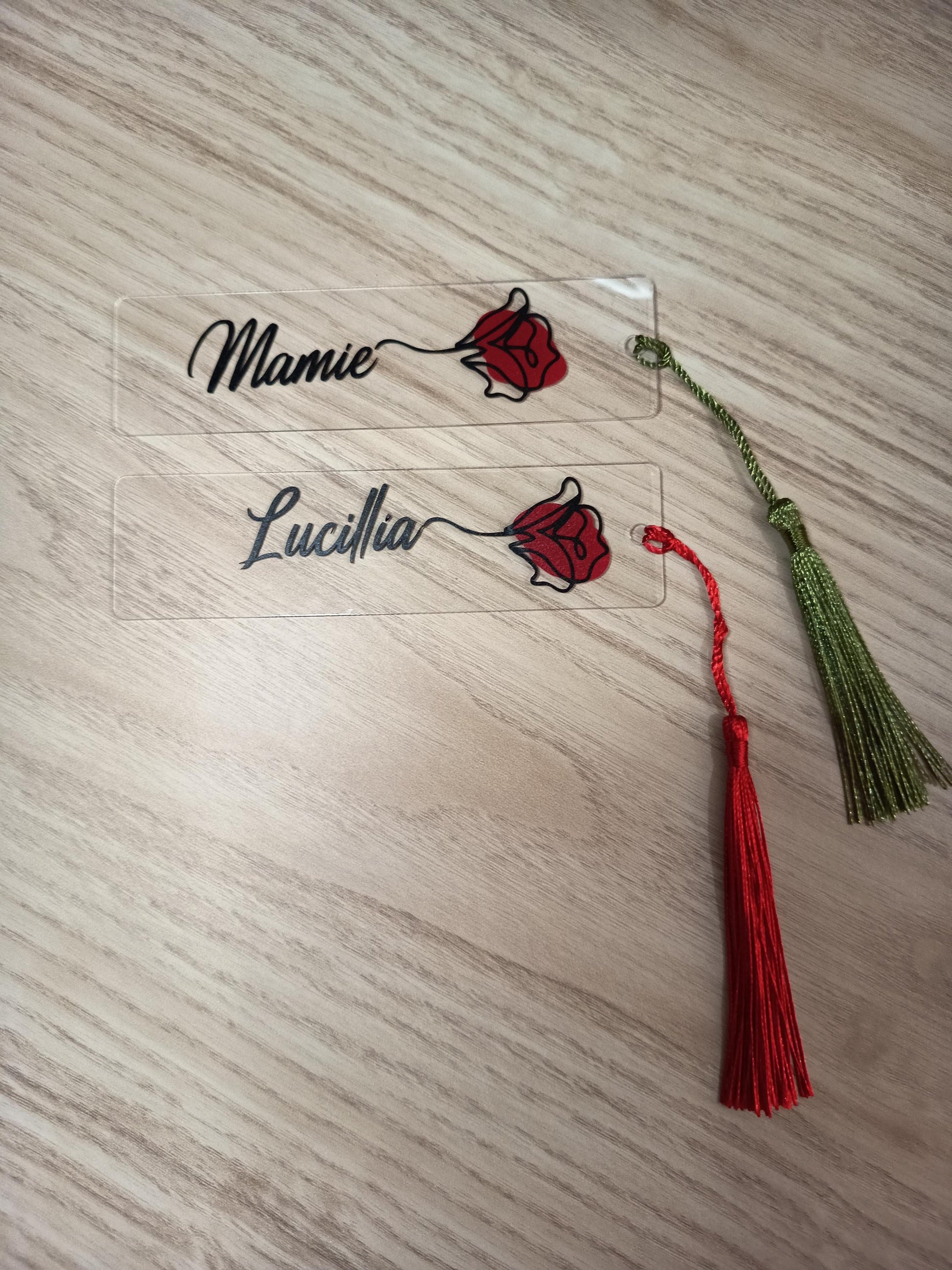 Marque-page personnalisé avec prénom.