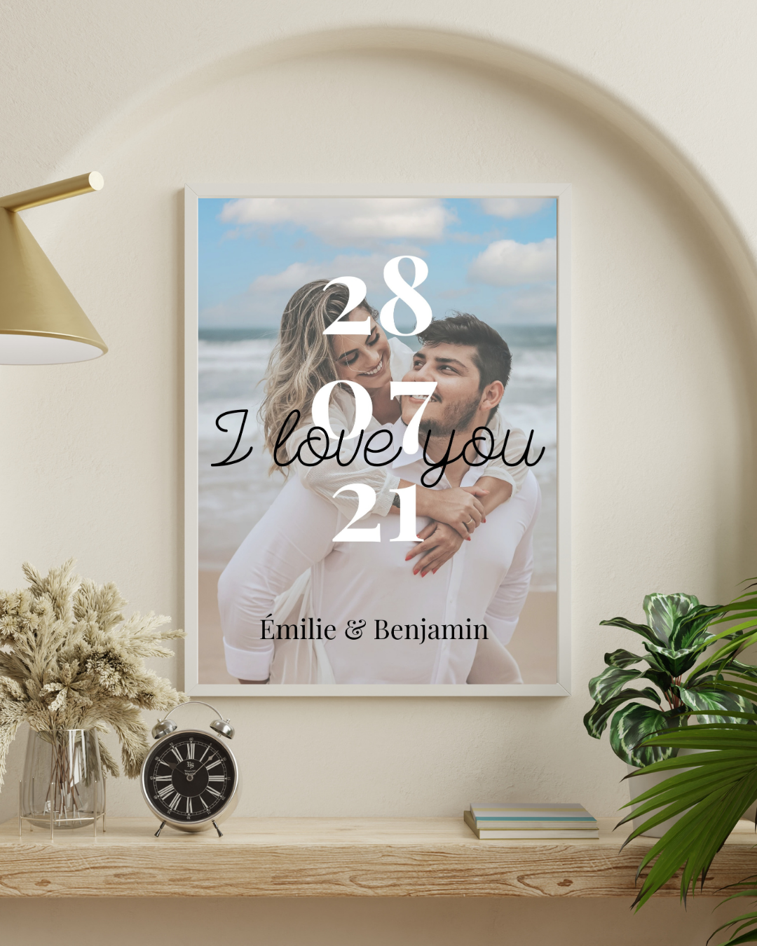 Affiche de couple personnalisée avec photo - cadeau d'anniversaire - cadeau de couple