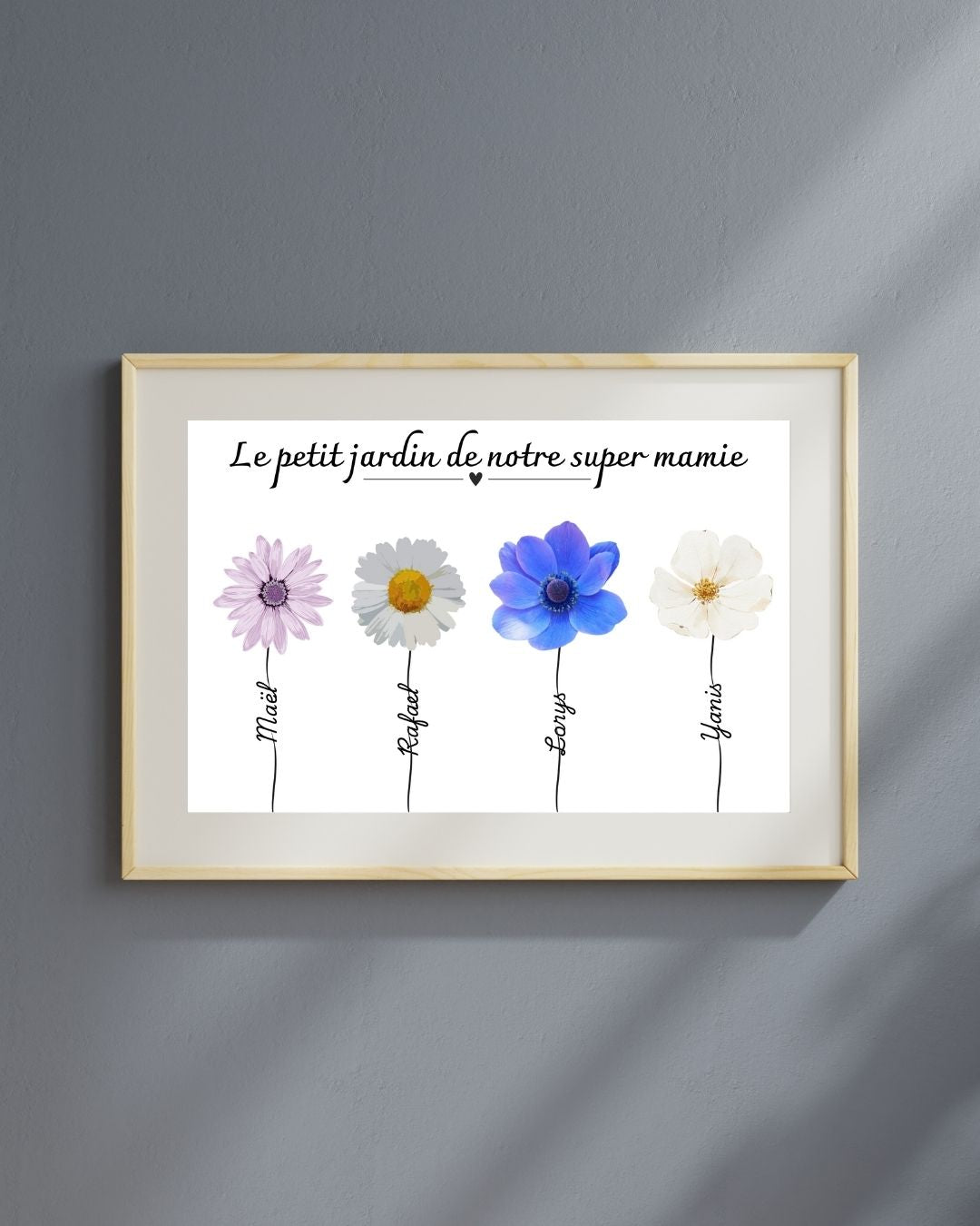 Affiche mamie personnalisée - cadeau mamie et petit enfants