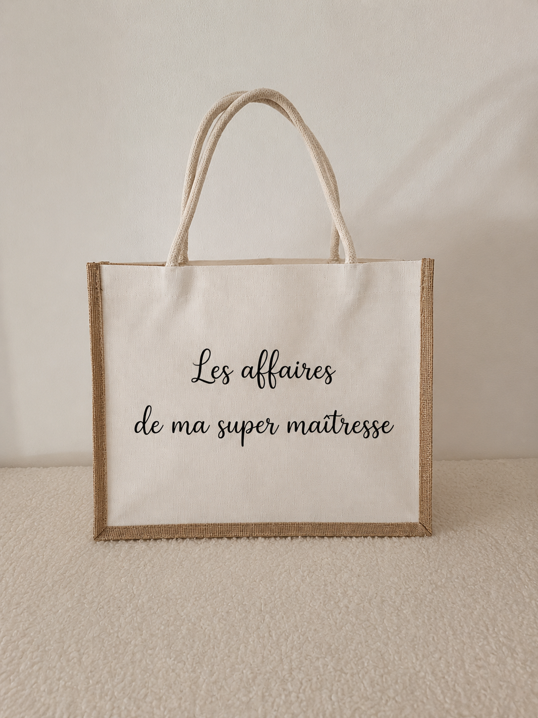 Sac en jute personnalisé, tote bag jute personnalisé une idée de cadeau