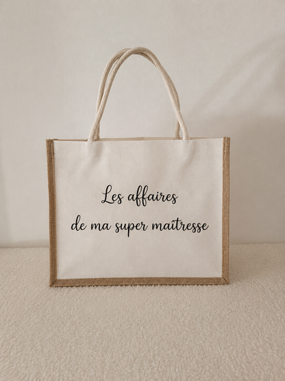 Sac en jute personnalisé, tote bag jute personnalisé une idée de cadeau