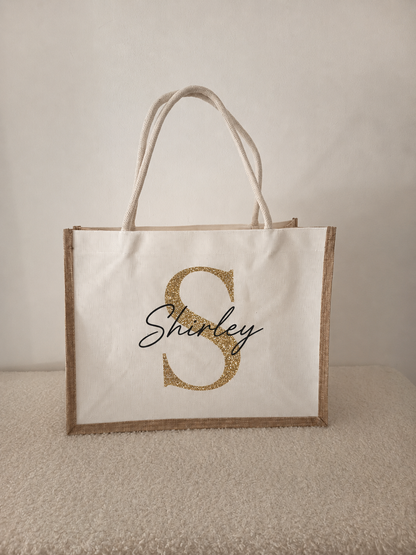 Sac en jute personnalisé, tote bag jute personnalisé une idée de cadeau