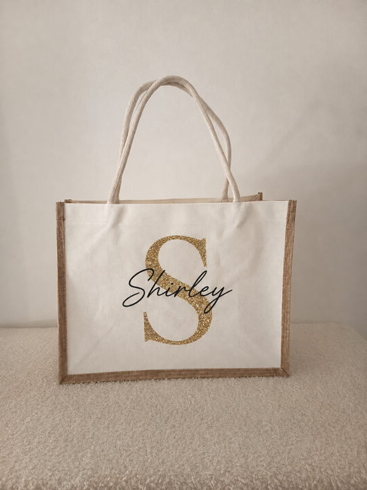 Sac en jute personnalisé, tote bag jute personnalisé une idée de cadeau