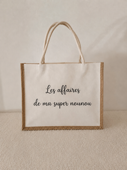 Sac en jute personnalisé, tote bag jute personnalisé une idée de cadeau