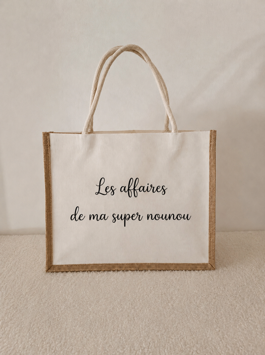 Sac en jute personnalisé, tote bag jute personnalisé une idée de cadeau