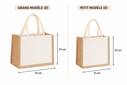 Sac en jute personnalisé, tote bag jute personnalisé une idée de cadeau