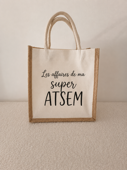 Sac en jute personnalisé, tote bag jute personnalisé une idée de cadeau