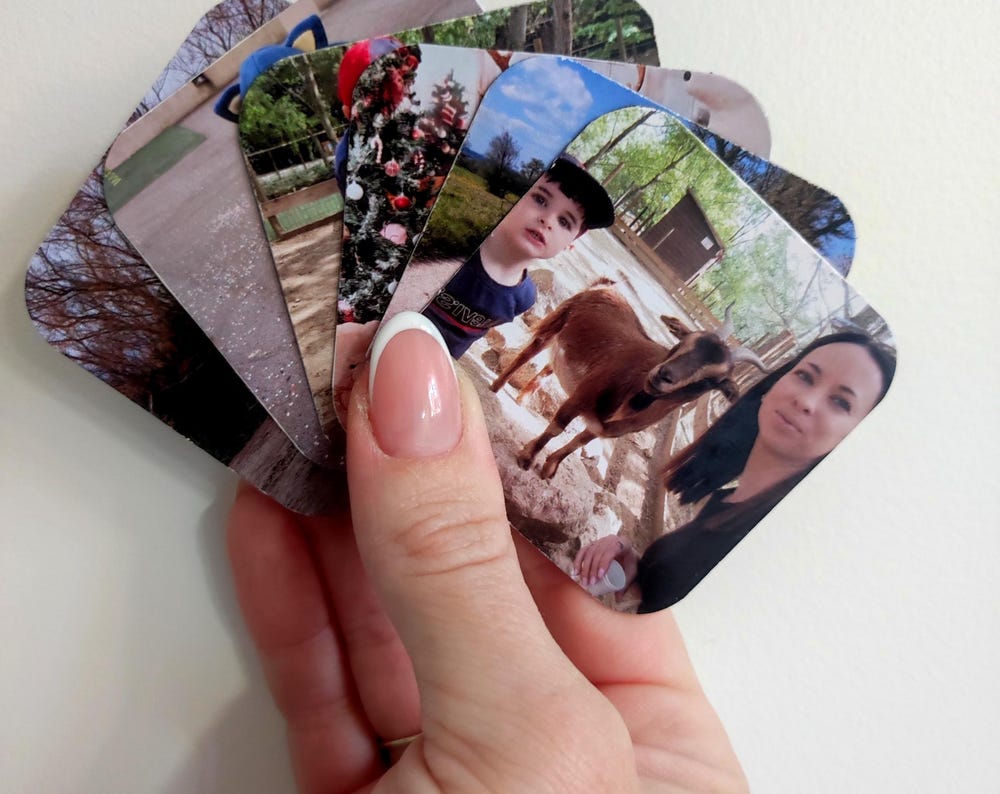 Magnets photo frigo personnalisé - aimant pour réfrigérateur - Lot de 5