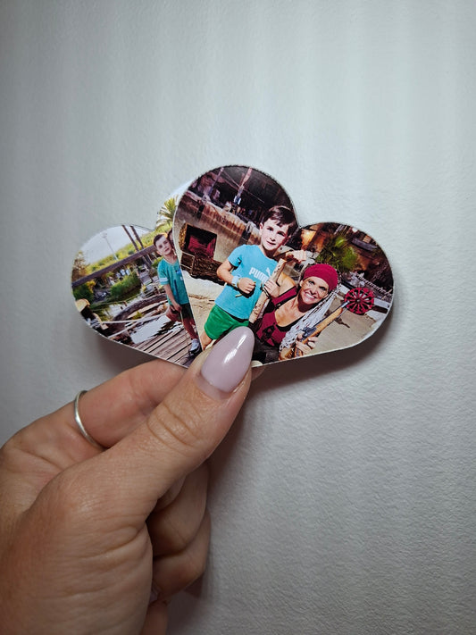 Magnets photo frigo personnalisé - aimant pour réfrigérateur en forme de coeur