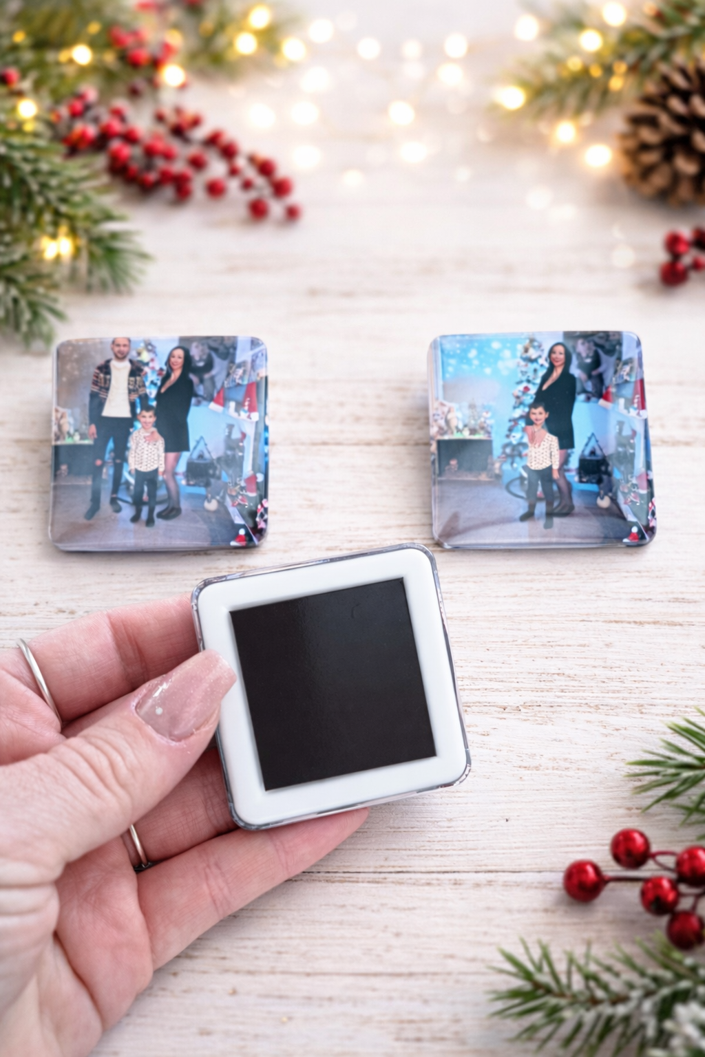 LOT DE 5 magnets photo frigo personnalisé - aimant pour réfrigérateur