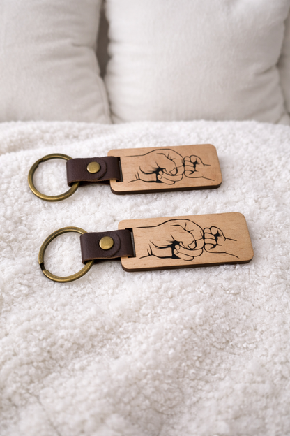 Porte clé personnalisé en bois
