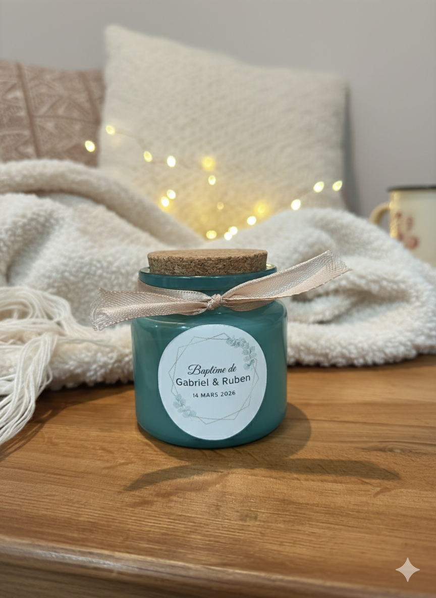 Bougies personnalisées baptême ou mariage