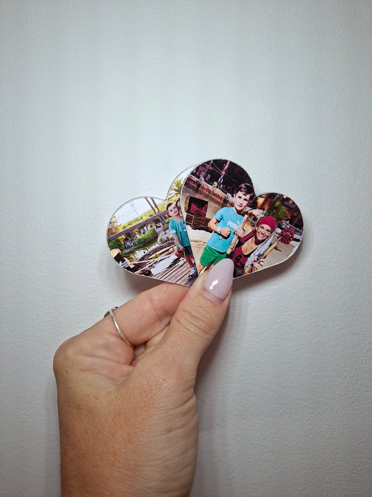 Magnets photo frigo personnalisé - aimant pour réfrigérateur en forme de coeur